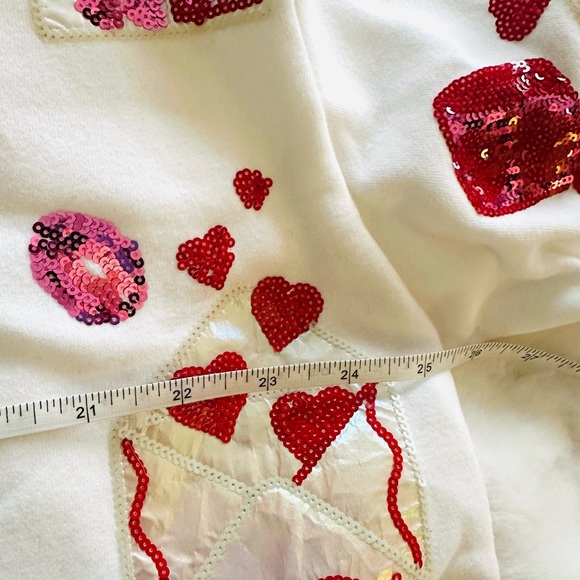 Queen of Sparkles ✨ White Love Letters Henley Sweatshirt - Picture 8 of 8